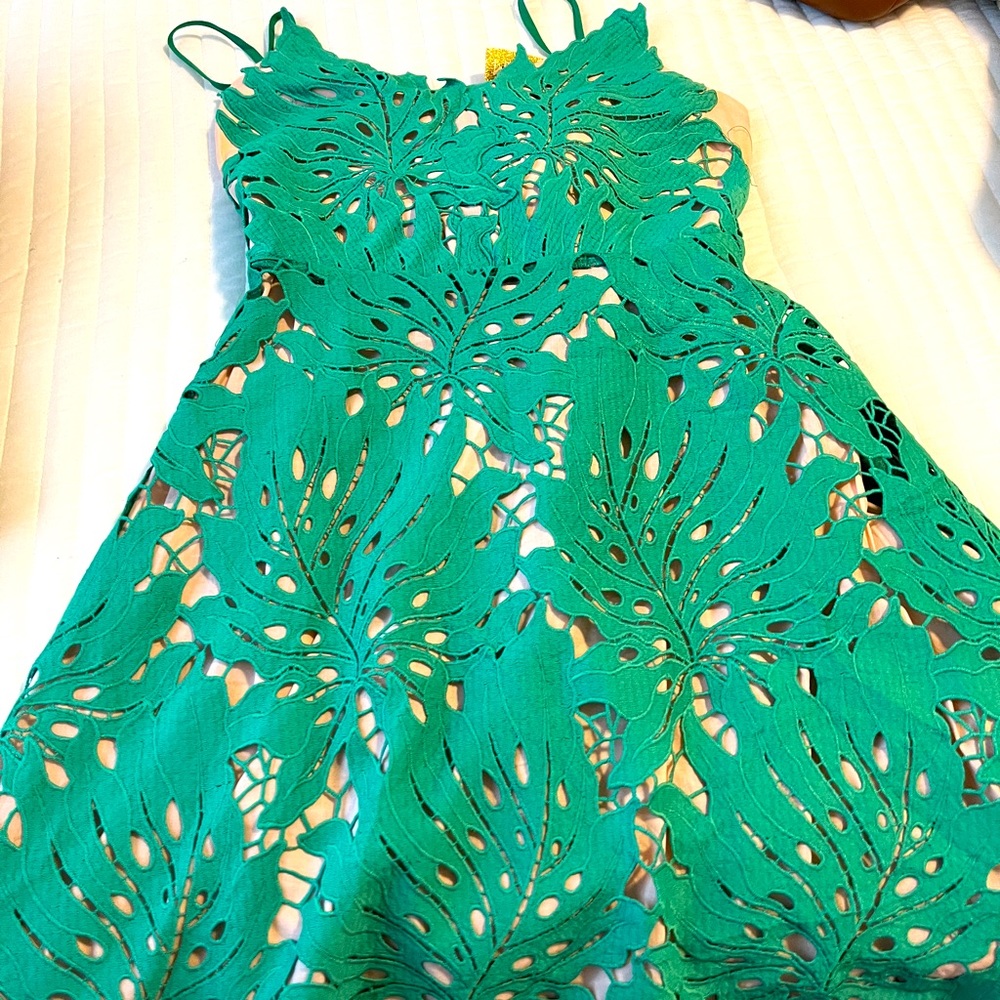 Judith March PALM PARADISE CROCHET DRESS Size Medium (NWOT).